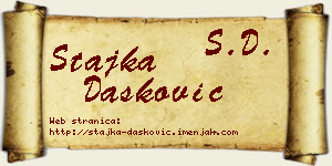 Stajka Dašković vizit kartica